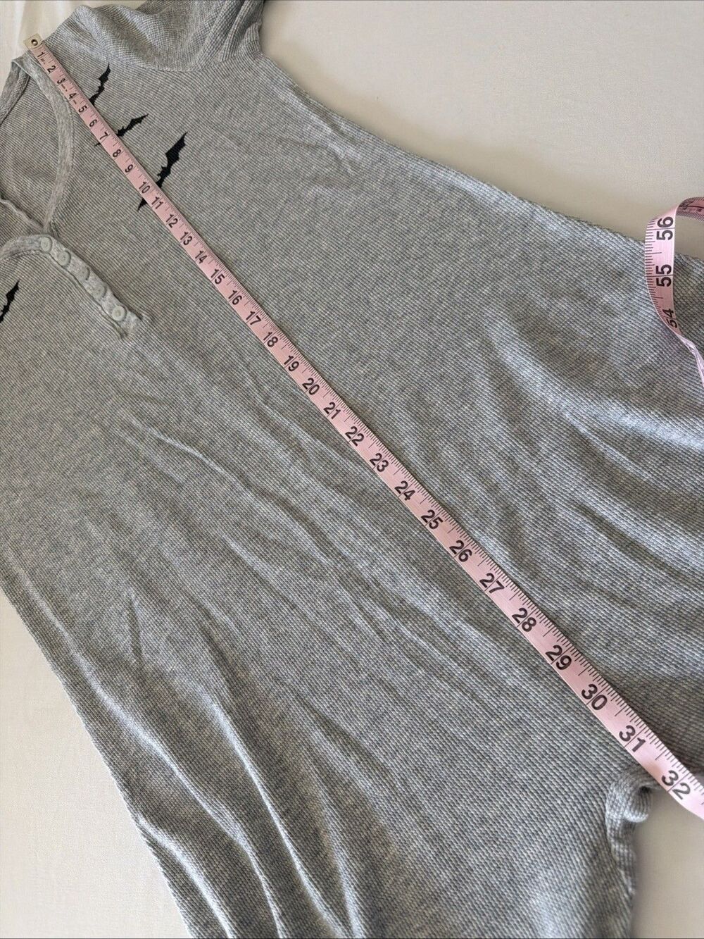 Pink Victoria’s Secret Bats Thermal One Piece XL Spoiled Bat Grey Sexy Halloween - Picture 15 of 16